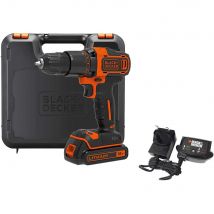 Black and Decker BCD700S 18v Cordless Combi Drill 1 x 2ah Li-ion Battery Charger Case