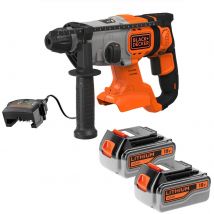 Black and Decker BCD900 18v Cordless SDS Plus Hammer Drill 2 x 4ah Li-ion Charger No Case