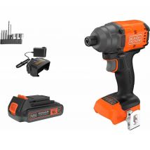 Black and Decker BLIM78 18v Cordless Brushless Impact Driver 1 x 2ah Li-ion Charger No Case with Accessories