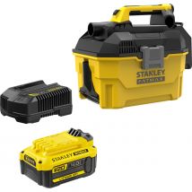 Stanley Fatmax V20 SFMCV002 18v Cordless Wet and Dry Vacuum Cleaner 7.5L 1 x 4ah Li-ion Charger