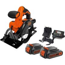 Black and Decker BDCCS18 18v Cordless Circular Saw 140mm 2 x 1.5ah Li-ion Battery Charger No Case