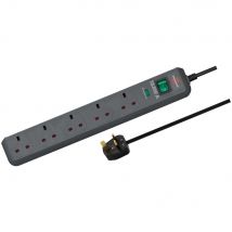 Brennenstuhl Eco Line 5 Socket Surge Protector Extension Lead 240v 2m