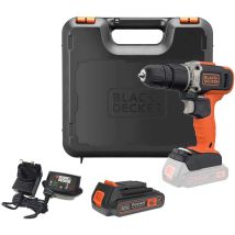 Black and Decker BCD003C 18v Cordless Combi Drill 1 x 2ah Li-ion Battery Charger Case