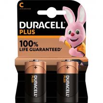 Duracell C Cell Plus Power 100% Batteries Pack of 2