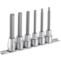 Expert by Facom 6 Piece 1/2" Drive Long Reach Hexagon Bit Set 1/2"