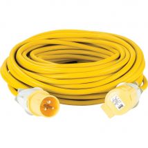 Defender Extension Lead 16 amp 2.5mm Yellow Cable 110v 25m