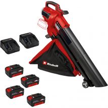 Einhell Professional VENTURRO 36/240 36v Cordless Leaf Blower and Vacuum 4 x 4ah Li-ion Charger