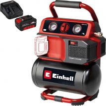 Einhell TE-AC 18/75 Li OF 18v Cordless Oil Free Air Compressor 5 Litre 1 x 4ah Li-ion Battery Charger