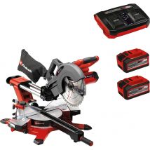 Einhell TE-SM 36/10 L Li 36v Cordless Sliding Compound Mitre Saw 254mm 2 x 8ah Plus Li-ion Twin or Dual Battery Charger No Case