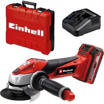 Einhell TE-AG 18/115 Li 18v Cordless Angle Grinder 115mm 1 x 3ah Li-ion Battery Charger Case