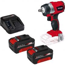 Einhell TE-CW 18 Li BL 18v Cordless Brushless 1/2" Impact Wrench 2 x 4ah Li-ion Battery Charger No Case