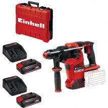 Einhell Professional HEROCCO 36/28 36v Cordless Brushless SDS Plus Rotary Hammer Drill 2 x 2.5ah Li-ion Twin or Dual Battery Charger Case