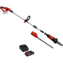 Einhell GE-HC 18 Li T 18v Cordless Telescopic Pole Pruner and Hedge Trimmer 1 x 2.5ah Li-ion Battery Charger