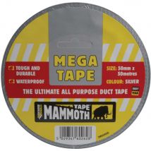 Mega Mammoth All Purpose Duct Tape Silver 50mm 50m