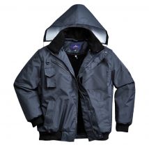Oxford Weave 300D 4 in 1 Waterproof Bomber Jacket Navy M