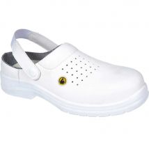 Portwest Compositelite ESD Perforated Safety Clogs White Size 11