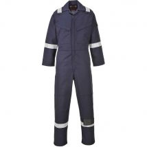 BizFlame Mens Aberdeen Flame Resistant Coverall Navy Blue 38" 32"