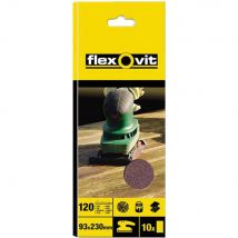Flexovit Clip On 1/3 Sanding Sheets 93mm x 230mm Medium Pack of 10