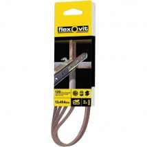 Flexovit Powerfile Sanding Belts 13mm x 454mm 13mm x 454mm 120g Pack of 4