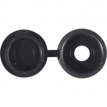 ForgeFix Universal Screw Cover Caps Black 10-12 Pack of 100