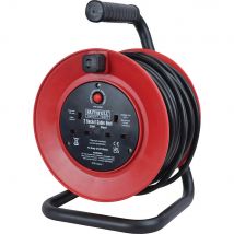 Faithfull 2 Socket Cable Extension Reel 240v 25m