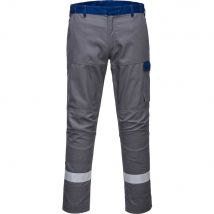 BizFlame Ultra Two Tone Flame Resistant Trousers Grey 30" 31"