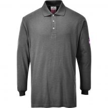 Modaflame Mens Flame Resistant Antistatic Long Sleeve Polo Shirt