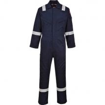 BizFlame Mens Flame Resistant Super Lightweight Antistatic Coverall Navy Blue M 32"
