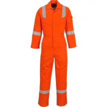 BizFlame Mens Flame Resistant Super Lightweight Antistatic Coverall Orange 4XL 32"