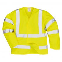 BizFlame Class 3 Hi Vis Anti Static Flame Resistant Jacket Yellow L / XL