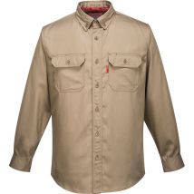 BizFlame 88/12 Flame Resistant Shirt Khaki 4XL