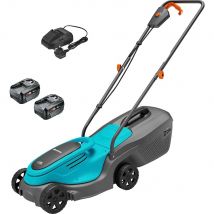Gardena POWERMAX 30 P4A 18v Cordless Rotary Lawnmower 300mm 2 x 4ah Li-ion Battery Charger