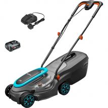 Gardena POWERMAX 32 P4A 18v Cordless Rotary Lawnmower 320mm 1 x 2.5ah Li-ion Battery Charger