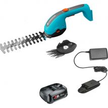 Gardena POWERCUT 20 P4A 18v Cordless Grass and Shrub Shears 1 x 2ah Li-ion Battery Charger