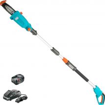 Gardena TCS 20/18 P4A 18v Cordless Telescopic Tree Pruner 200mm 1 x 6ah Li-ion Battery Charger