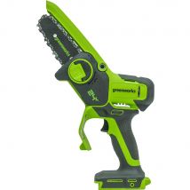 Greenworks G24MCS10 24v Cordless Tree Pruner 100mm No Batteries No Battery Charger