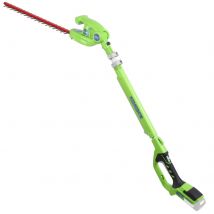 Greenworks G24PH51 24v Cordless Long Hedge Trimmer 510mm No Batteries No Battery Charger