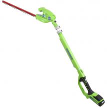 Greenworks G24PH51 24v Cordless Long Hedge Trimmer 510mm 1 x 2ah Li-ion Battery Charger