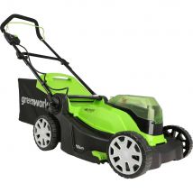 Greenworks G24X2LM41 48v Cordless Rotary Lawnmower 410mm No Batteries No Battery Charger