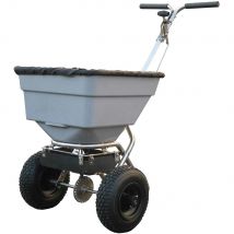Handy THSS100 Stainless Steel Push Feed, Grass and Salt Broadcast Spreader 45kg