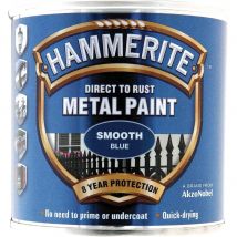 Hammerite Smooth Finish Metal Paint Blue 250ml