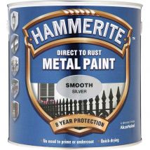 Hammerite Smooth Finish Metal Paint Silver 2500ml