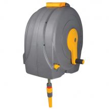 Hozelock Wall Mounted Fast Hose Reel 1/2" / 12.5mm 40m Grey & Yellow