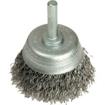 Lessmann 0.35 Steel Wire DIY Cup Brush 50mm 6mm Shank