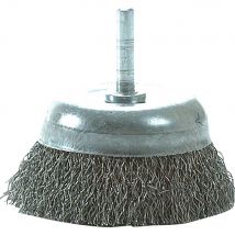 Lessmann 0.35 Steel Wire DIY Cup Brush 75mm 6mm Shank