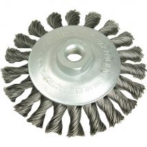 Lessmann 0.35 Steel Wire Conical Knot Brush 100mm M14 Thread