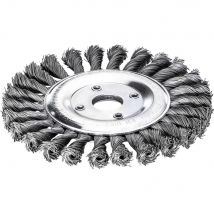 Lessmann 0.5 Steel Wire Knot Wheel Brush 115mm 22.2mm Bore