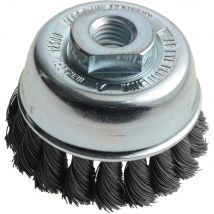 Lessmann 0.35 Steel Wire Knot Cup Brush 65mm M14 x 2.0 Thread