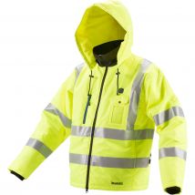 Makita DCJ206Z 18v LXT Cordless Heated Hi Viz Jacket Yellow 3XL