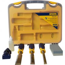 Marples 3 Piece Bevel Edge Chisel Set and Sharpening Kit